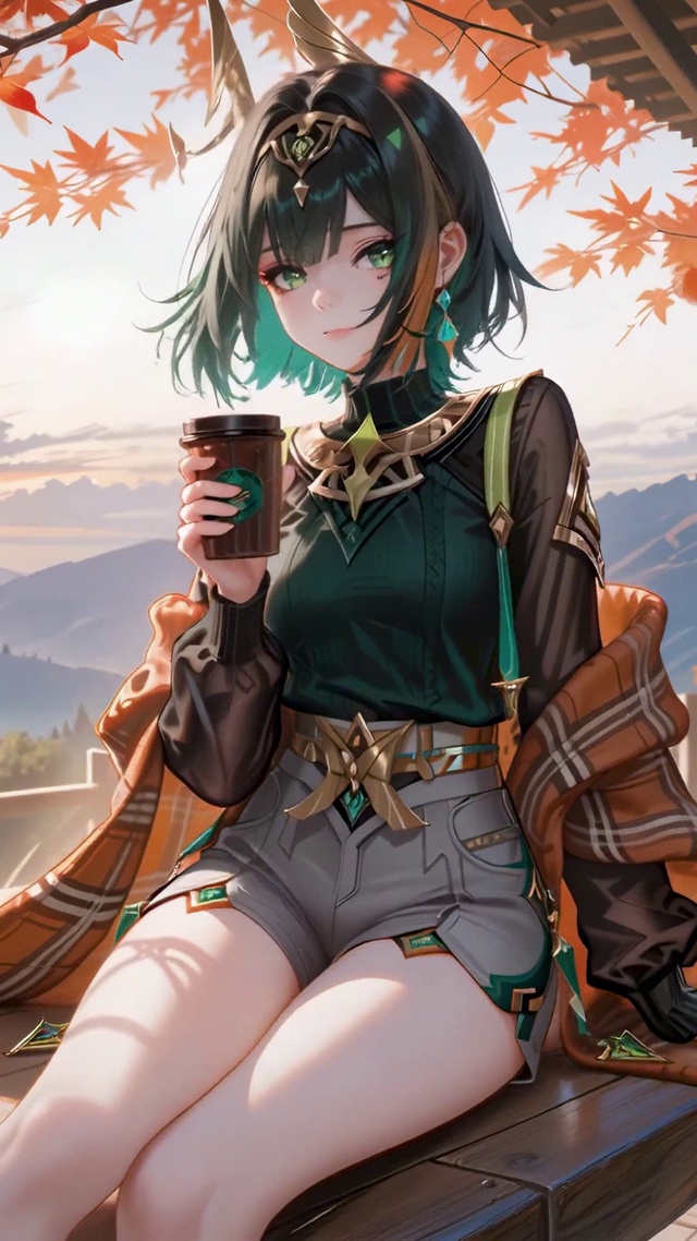 秋枫落日看山河奈芙尔