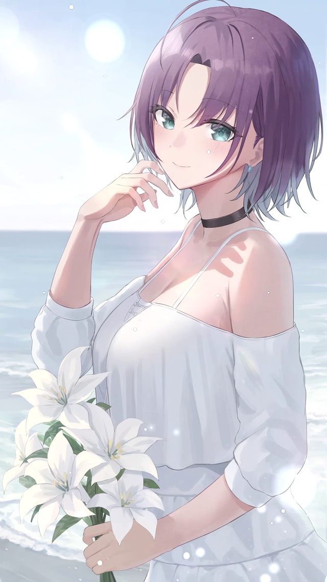海边茉莉花少女