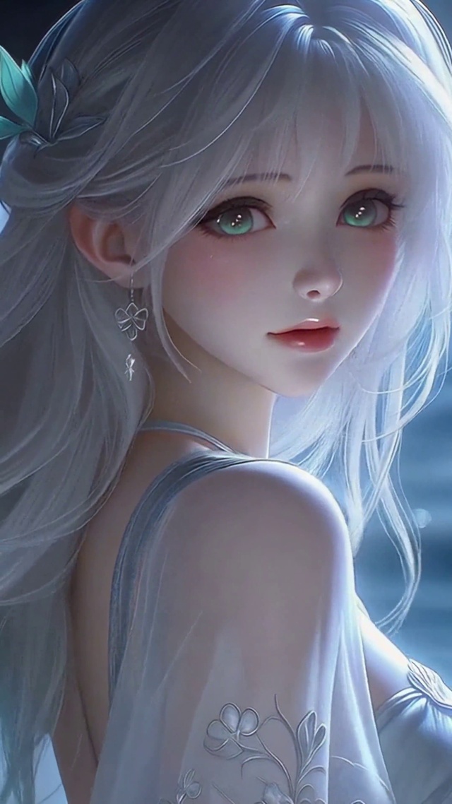 月夜海边流萤
