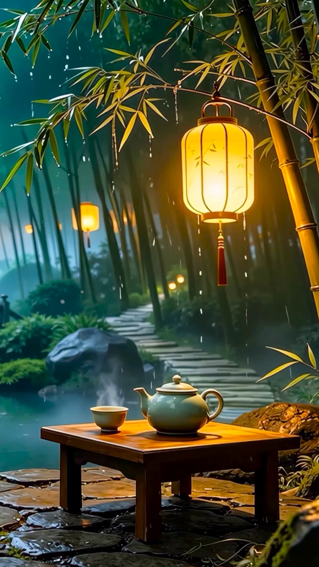竹林小桥流水
