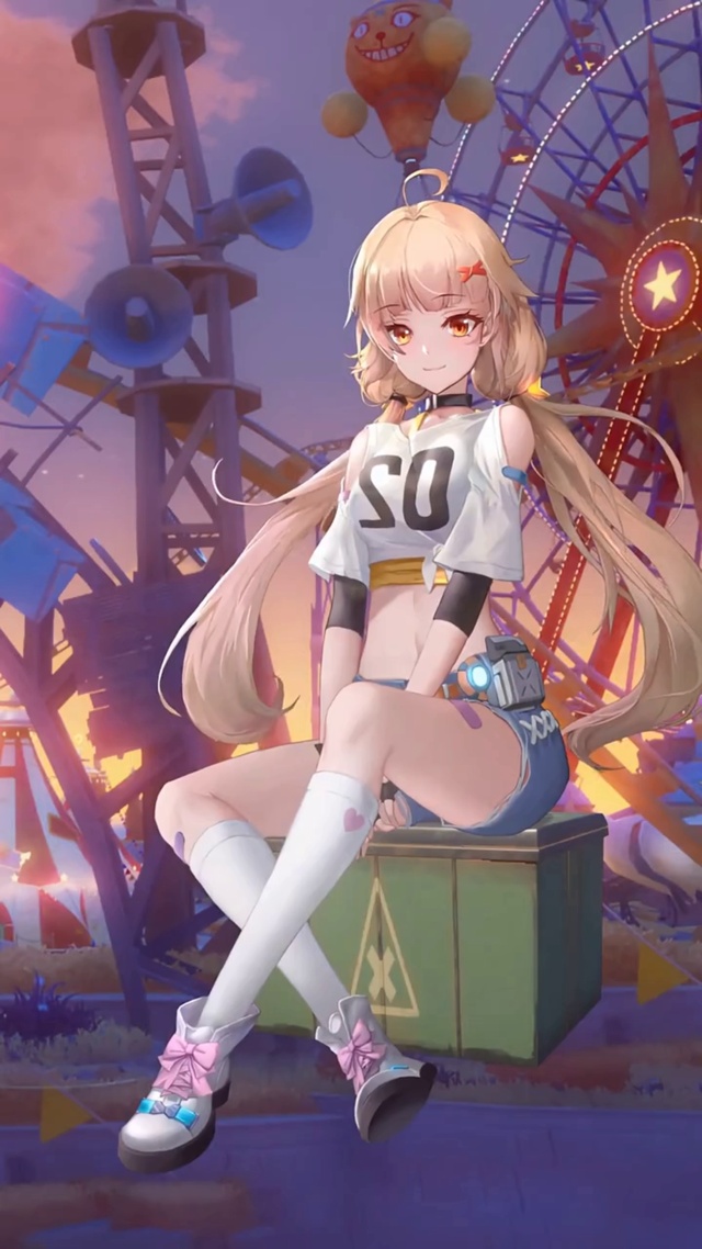 游乐园里的02少女