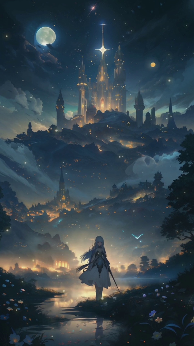 星空城堡与少女