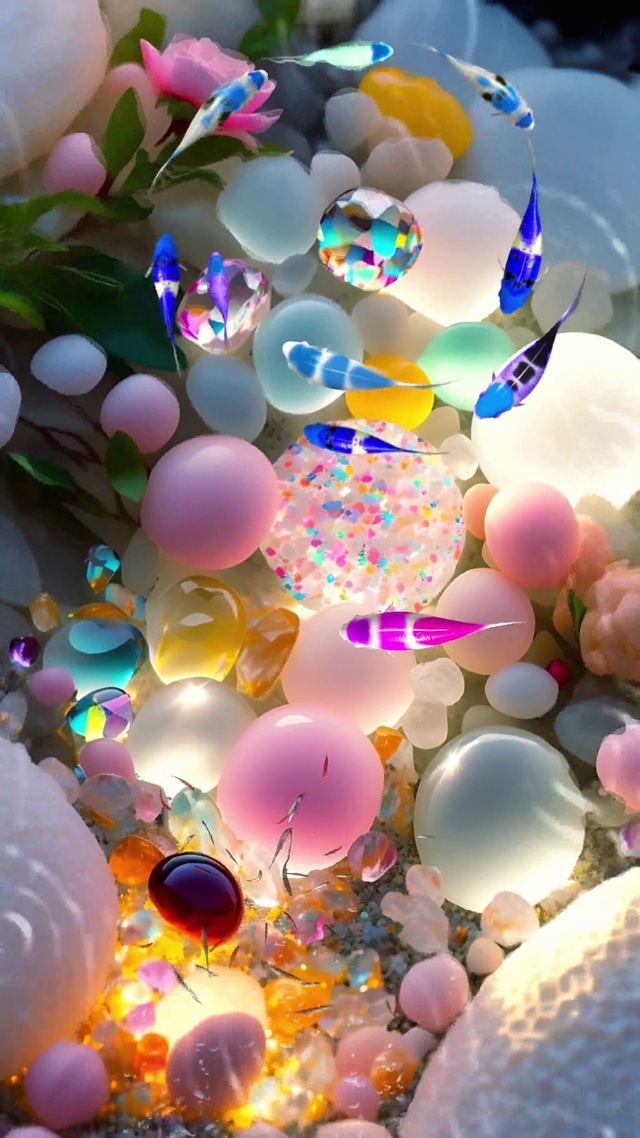 锦鲤相伴，好运连连，时来运转，如鱼得水