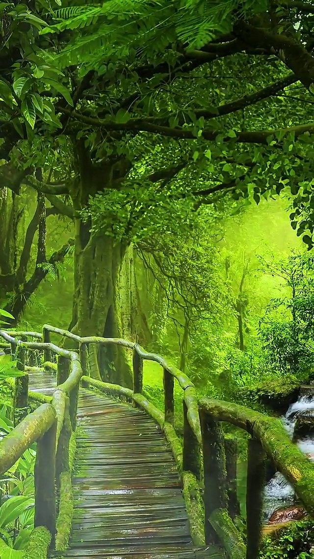 鸟语花香   小溪流水  山间小路
茂盛树林