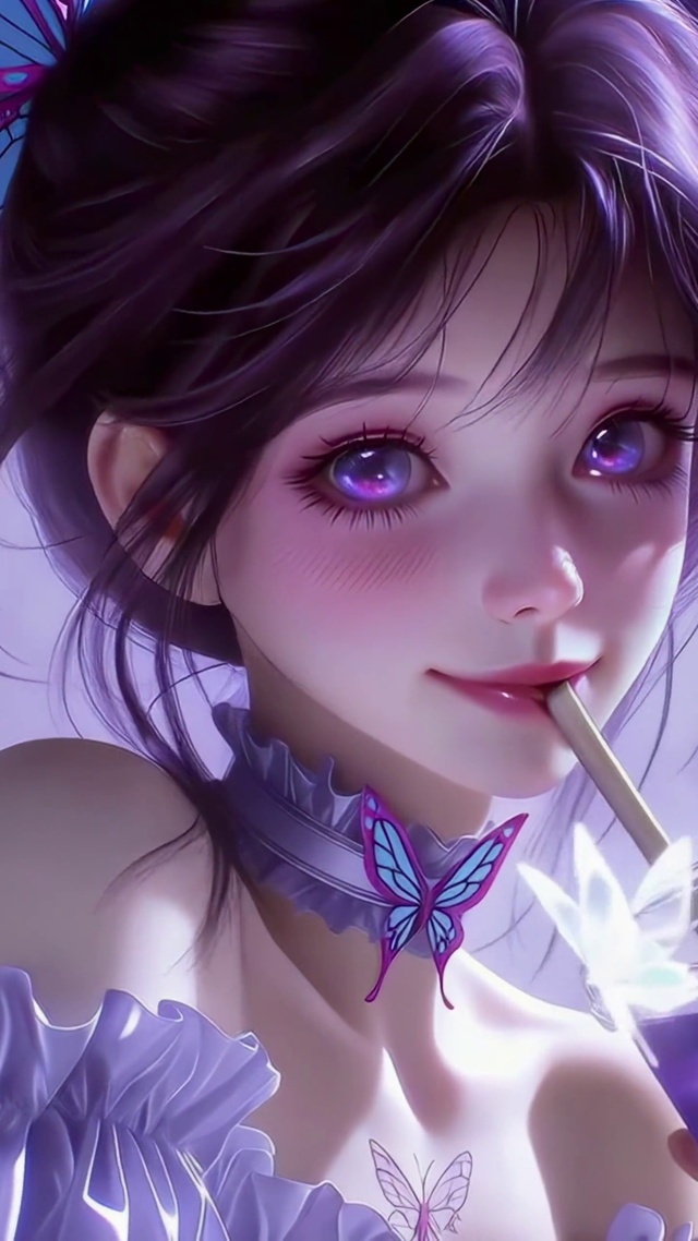 霓虹紫瞳蝴蝶少女蝴蝶忍
