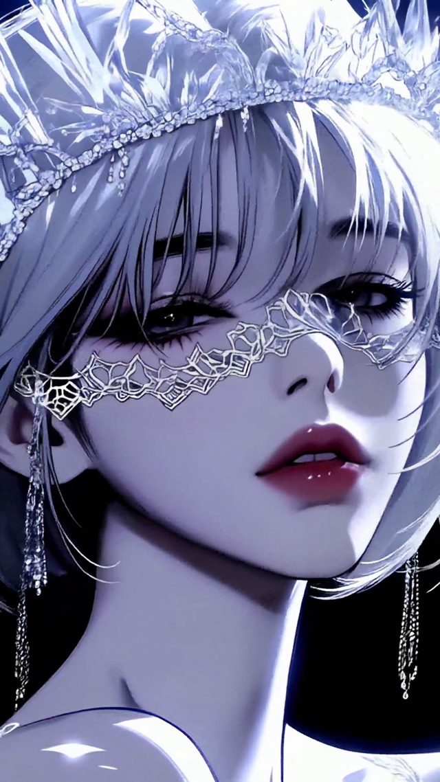 冰晶王冠冷艳美少女