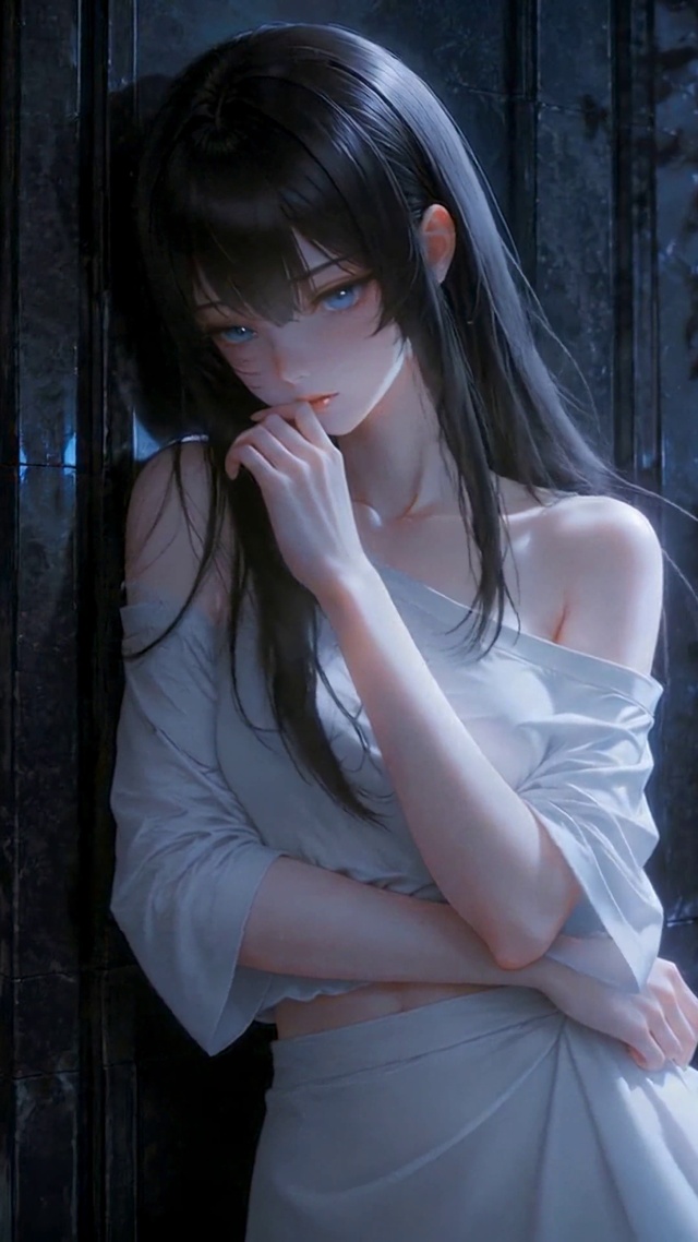 月夜古堡清冷美少女