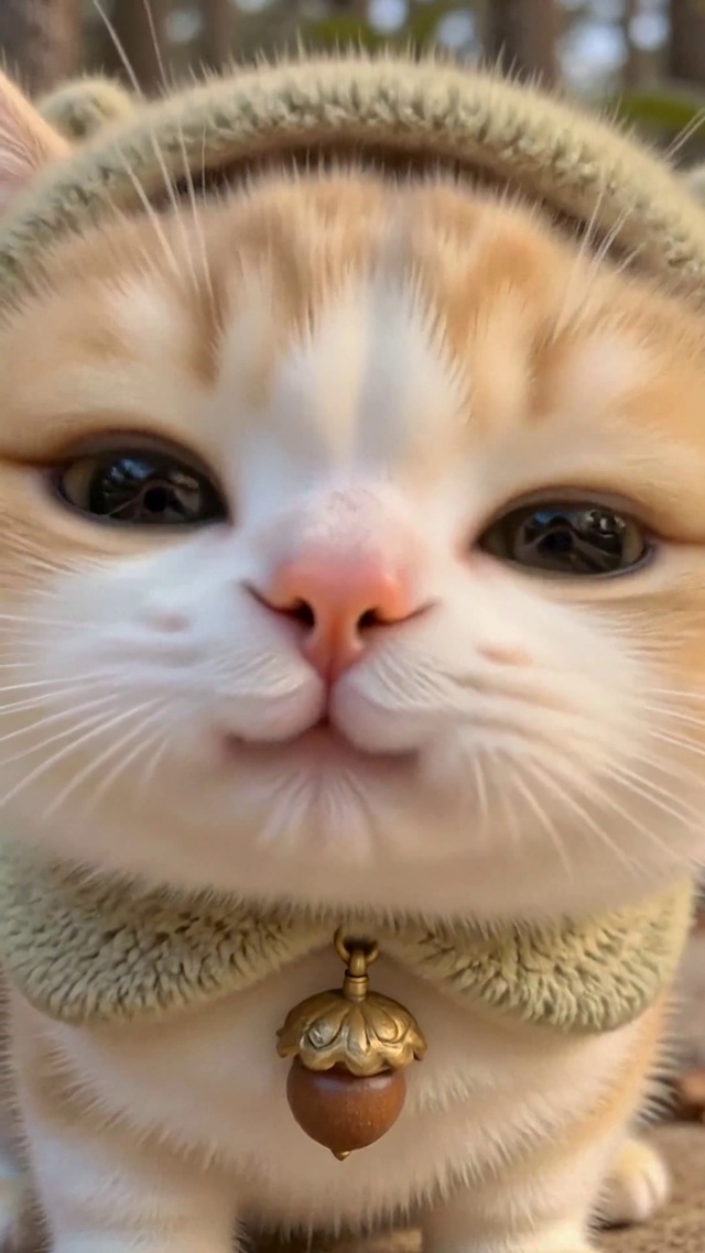 林间治愈可爱大眼萌猫