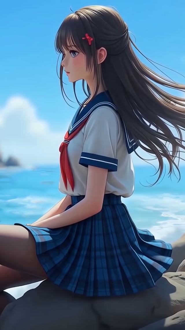 海边美少女
