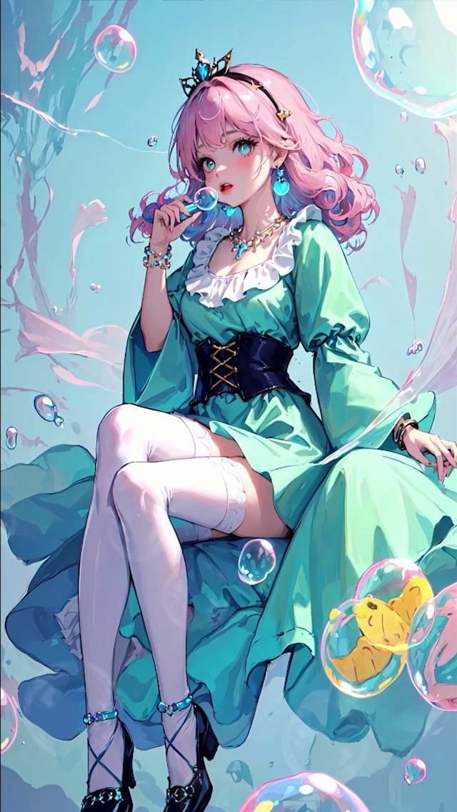 吹泡泡的女孩_1