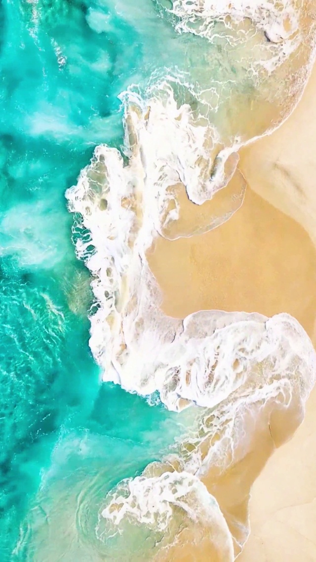 解压沙滩海浪4K