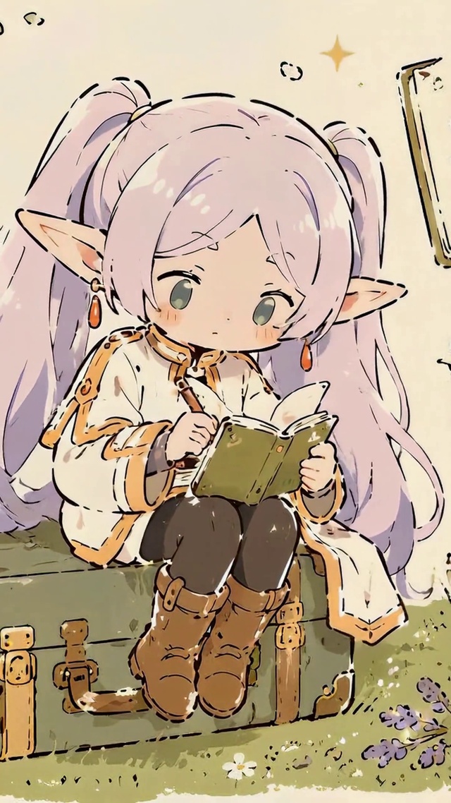 温馨可爱精灵少女旅行笔记