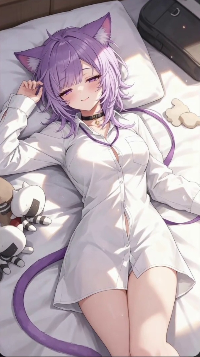 紫发猫娘