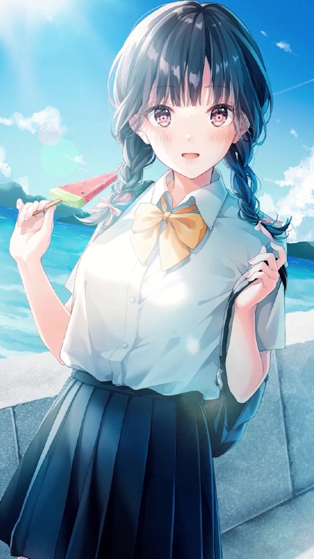 辫子青春女孩