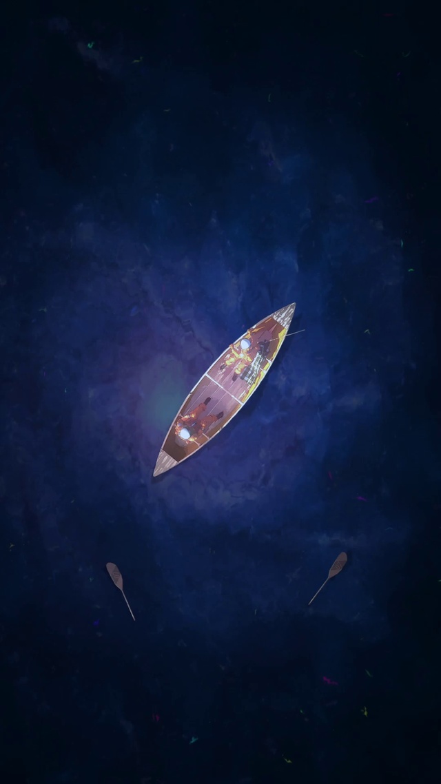 在大海中迷失的小船