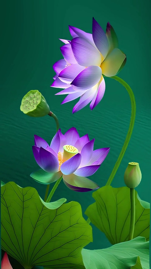 点点水滴映荷莲 