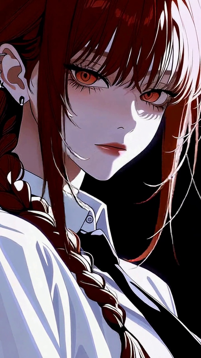酷飒红发二次元美少女