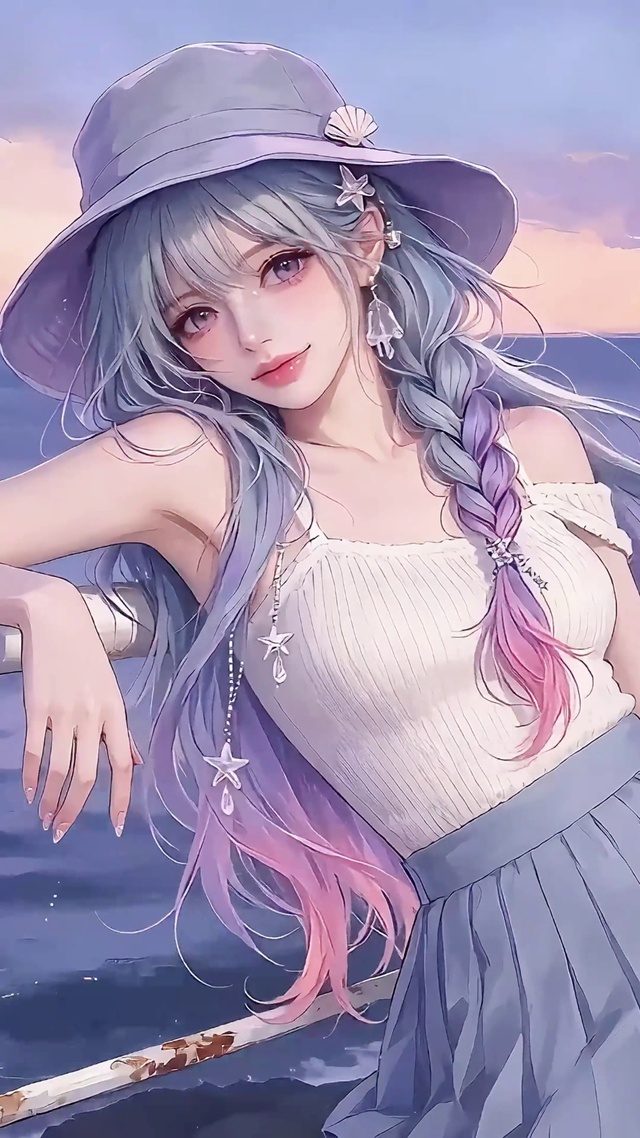海边的草帽少女