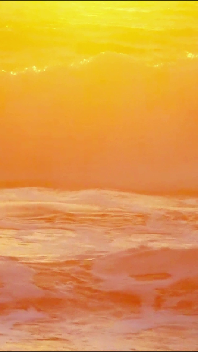唯美夕阳海浪4K