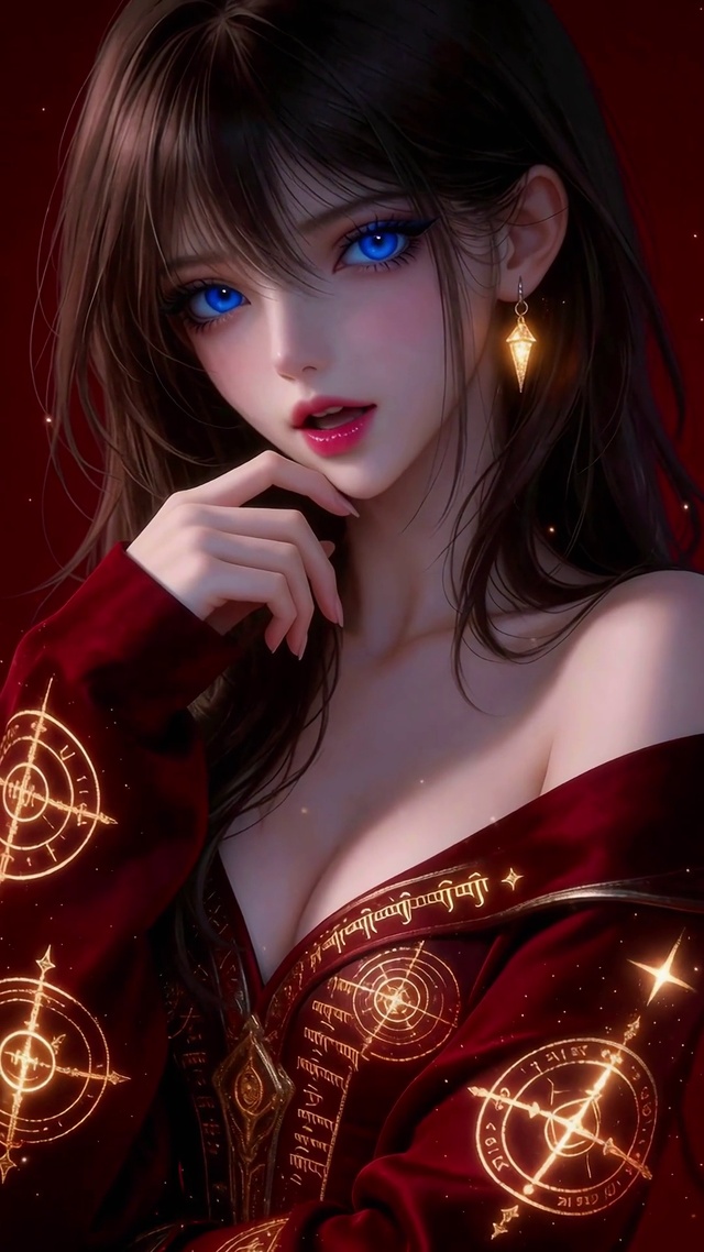 优雅蓝瞳女孩