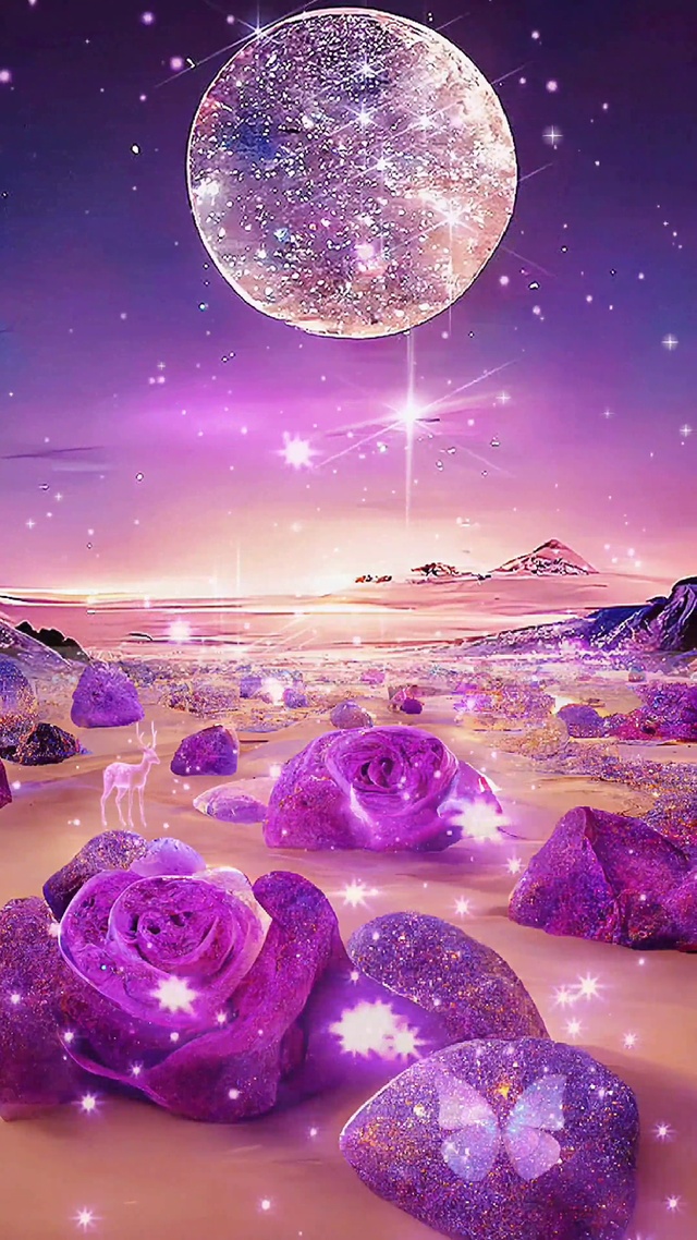 紫色玫瑰沙滩