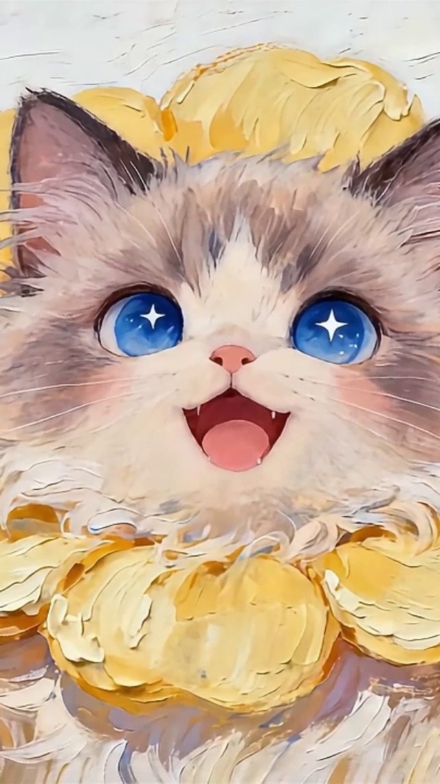 复古油画猫猫