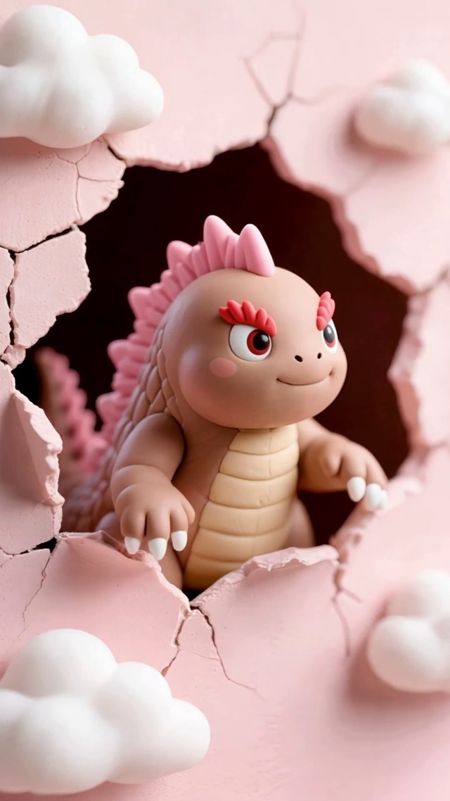 黏土哥斯拉喷火