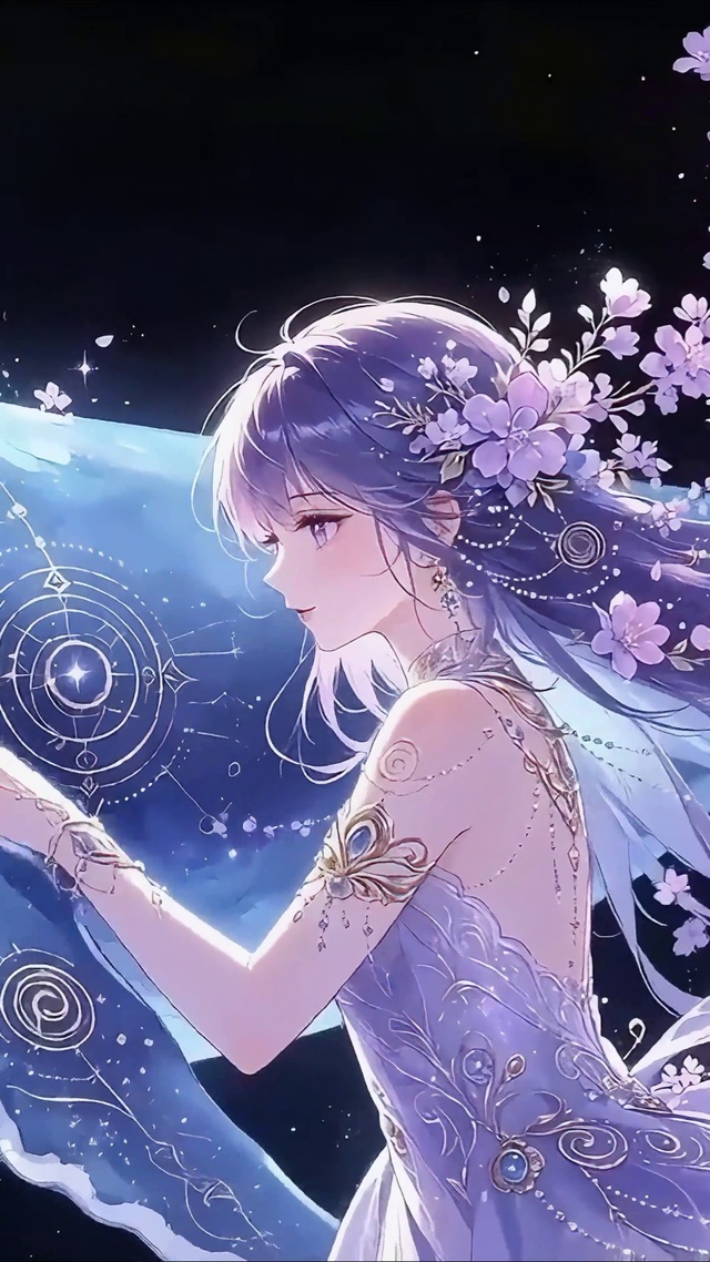 星空蓝鲸花仙少女
