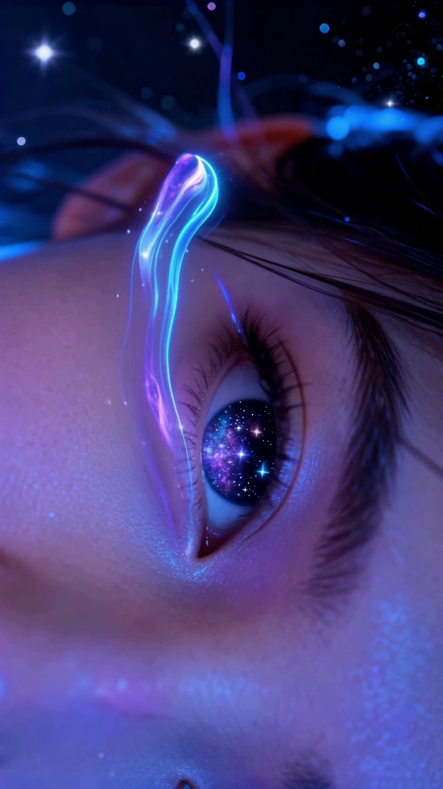 藏着星空的梦幻眼眸