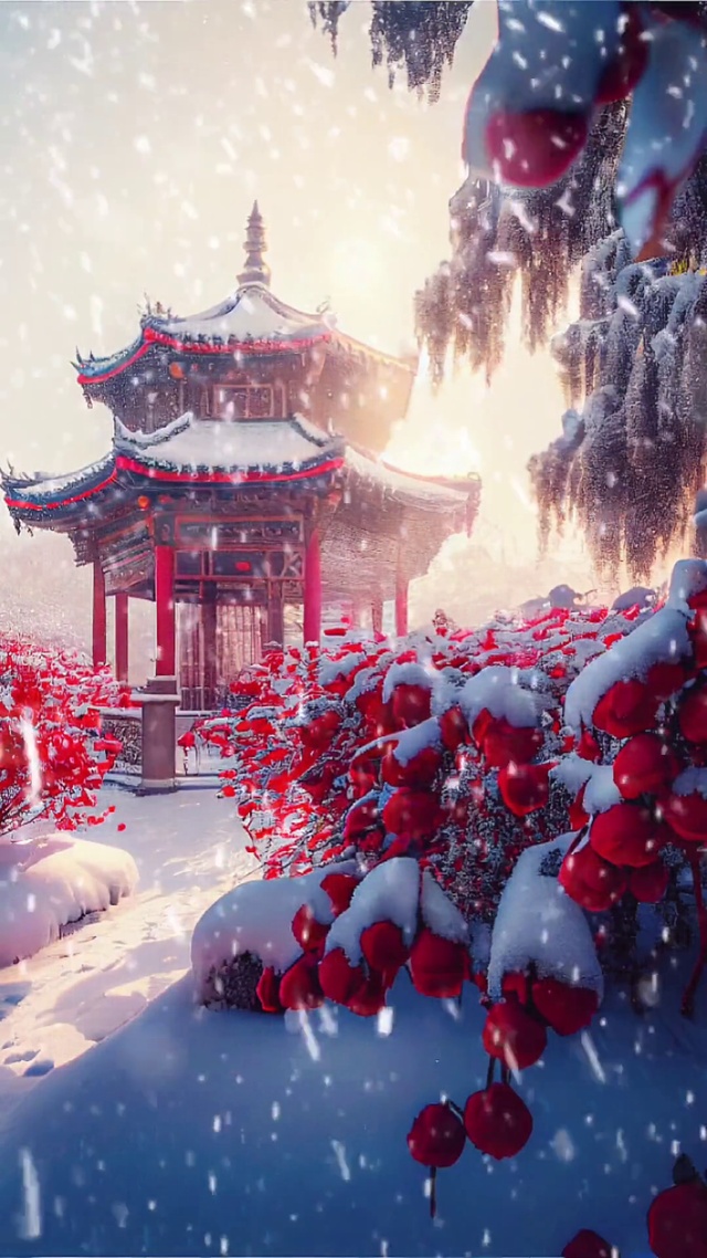雪中玫瑰