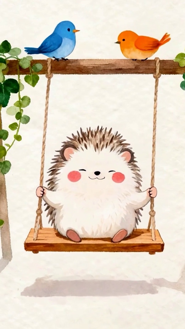 刺猬荡秋千