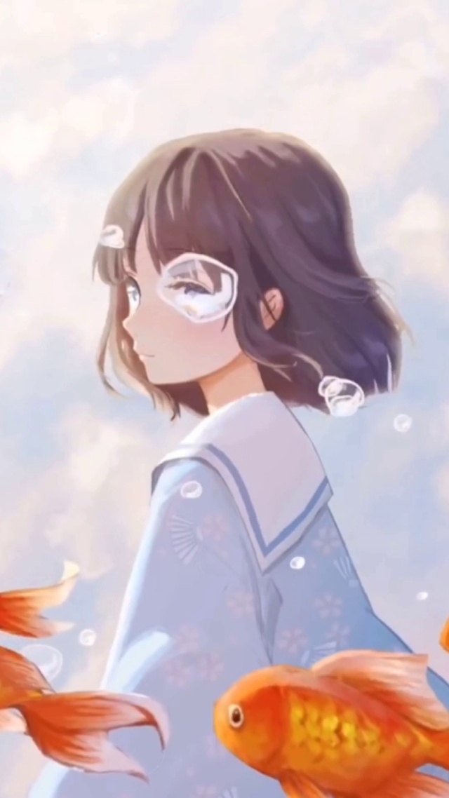 少女与金鱼