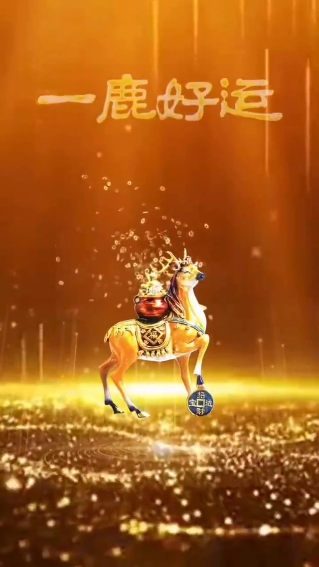 一鹿好运   招财进宝