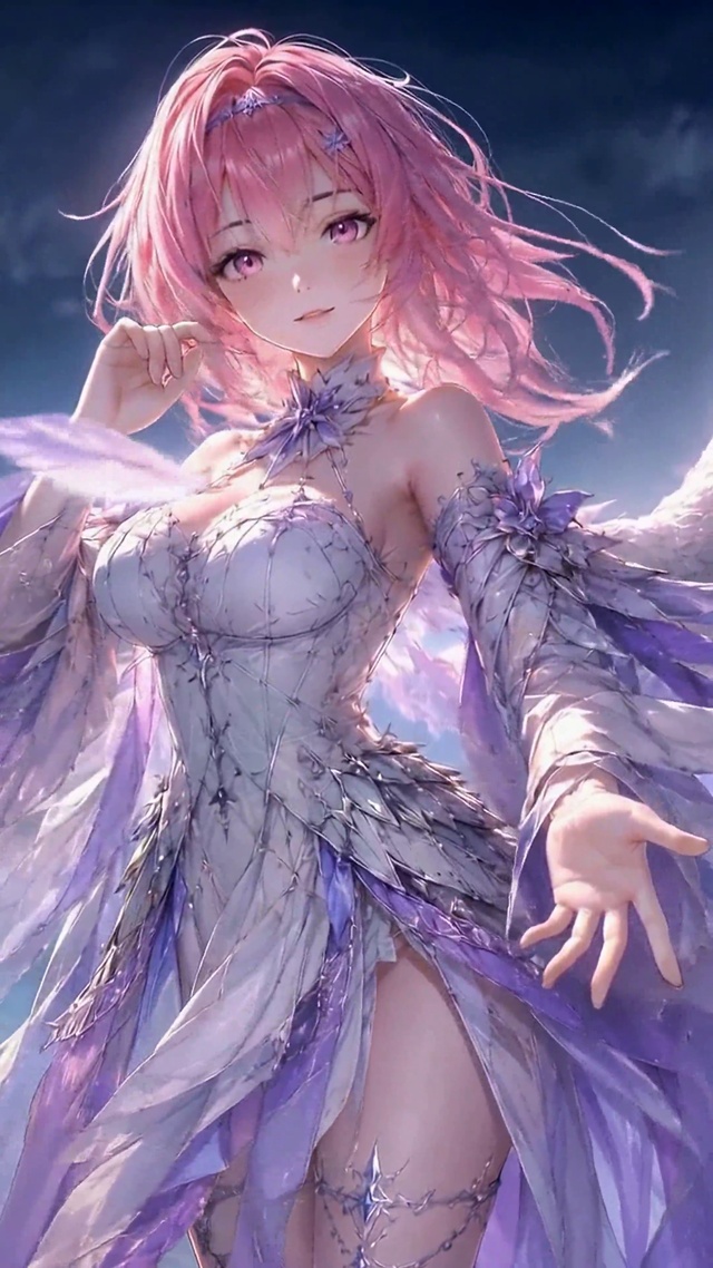 月夜羽翼少女