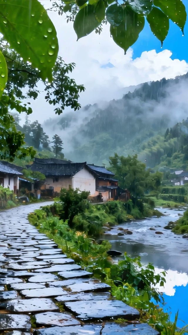 护眼树木乡村河流
