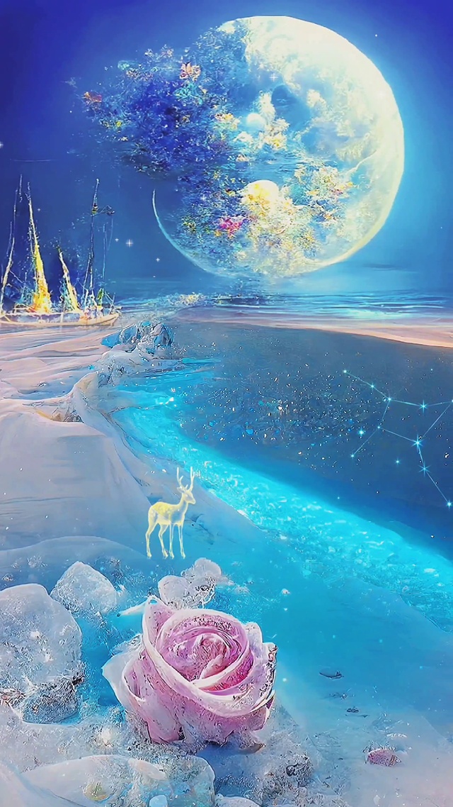 蓝色苍盐海玫瑰海滩