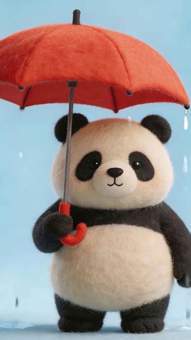 手撑着雨伞
