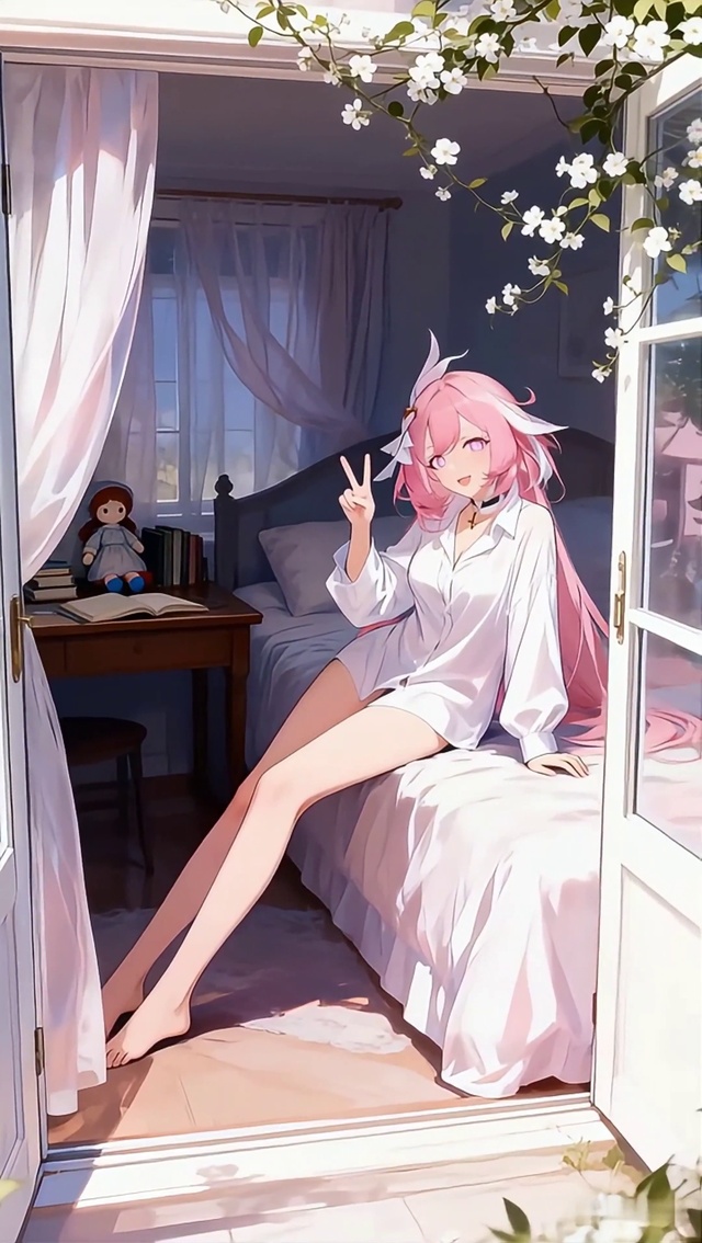 卧室衬衣少女：爱莉希雅2