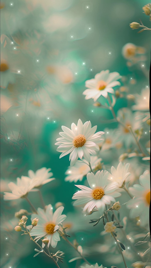 清新绿护眼小雏菊