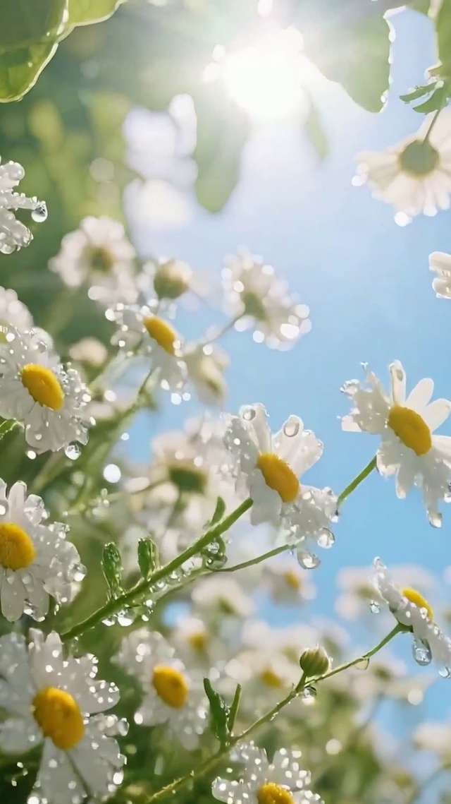 护眼白云花草树木