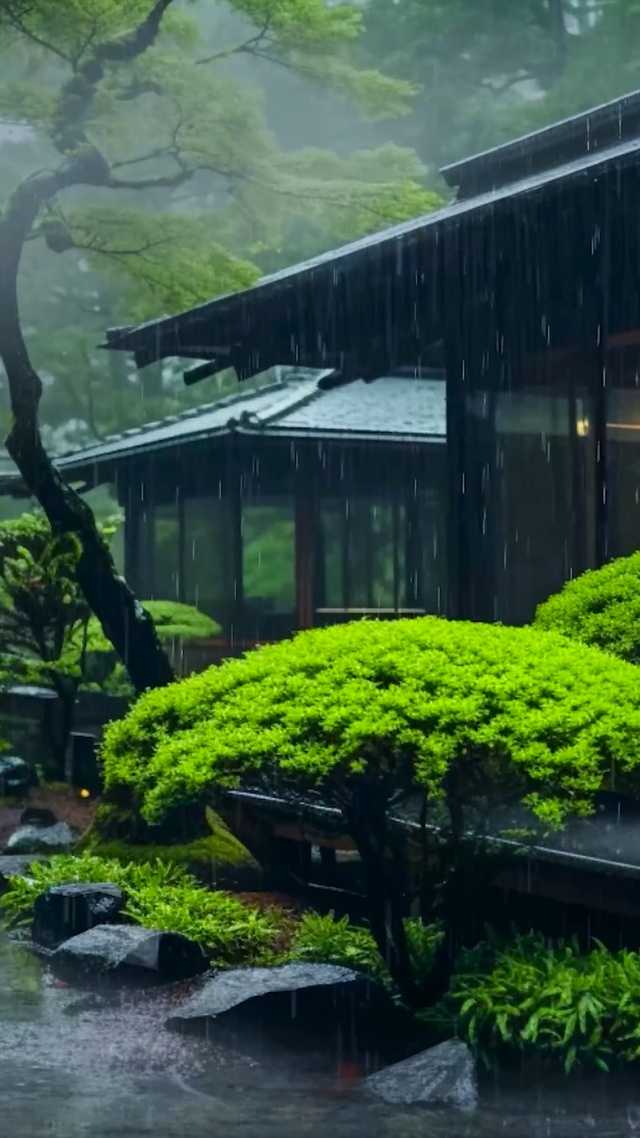 雨天庭院(风景手机动态壁纸) - 风景手机壁纸下载 - 元气壁纸
