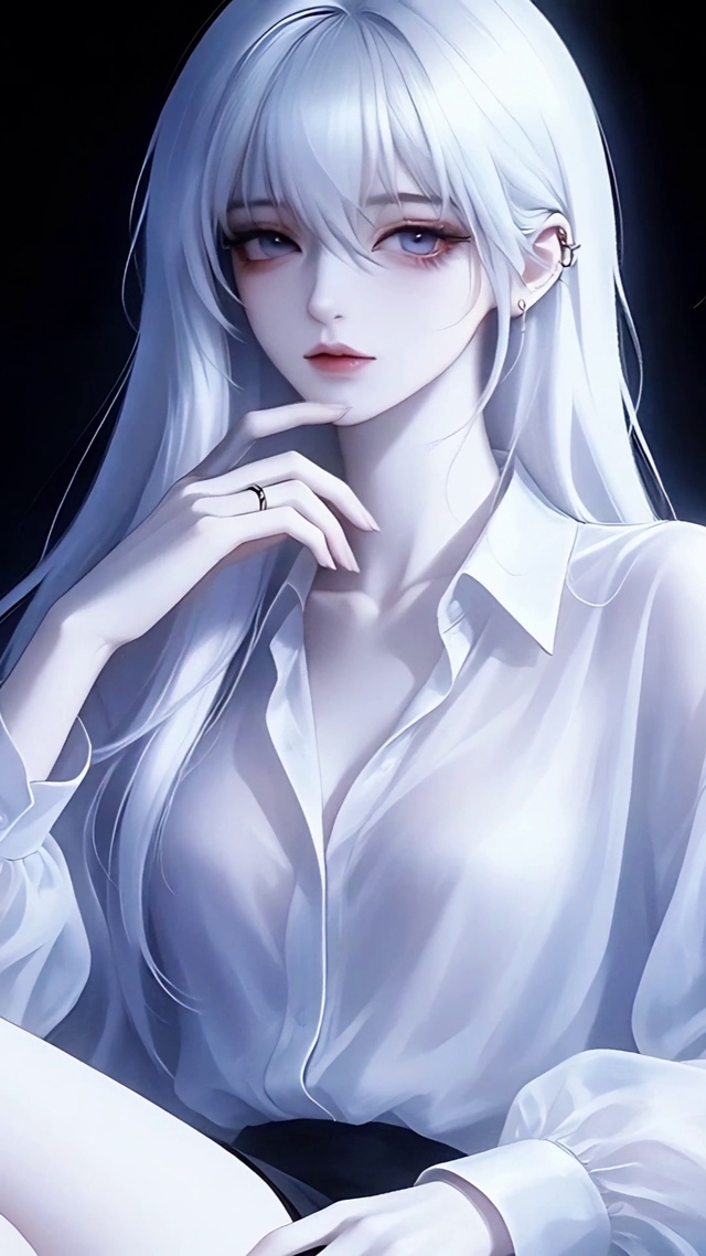 暗黑少御白发美女