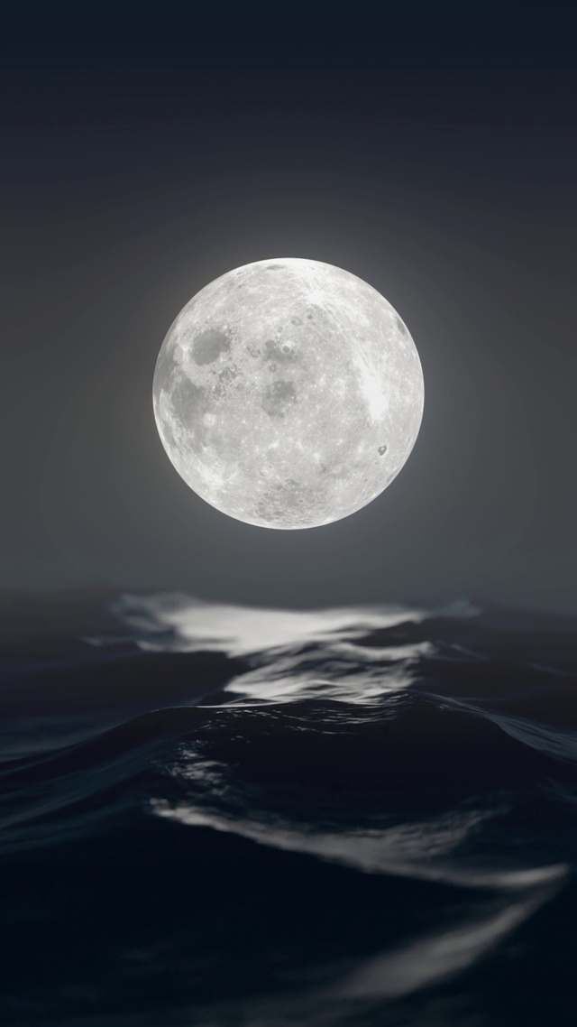 海上圆月