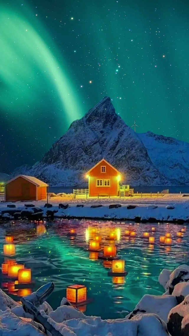 高清护眼极光美景