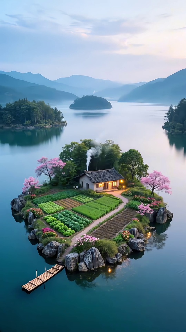 湖中小屋