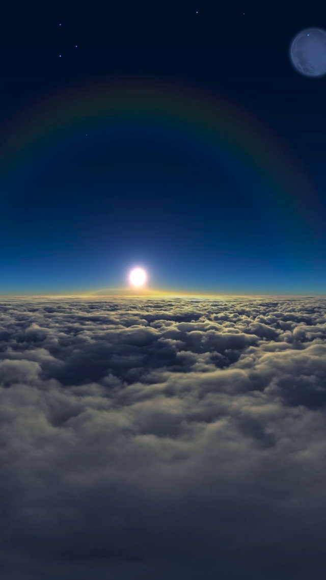 云上日出带鱼屏双屏宽屏