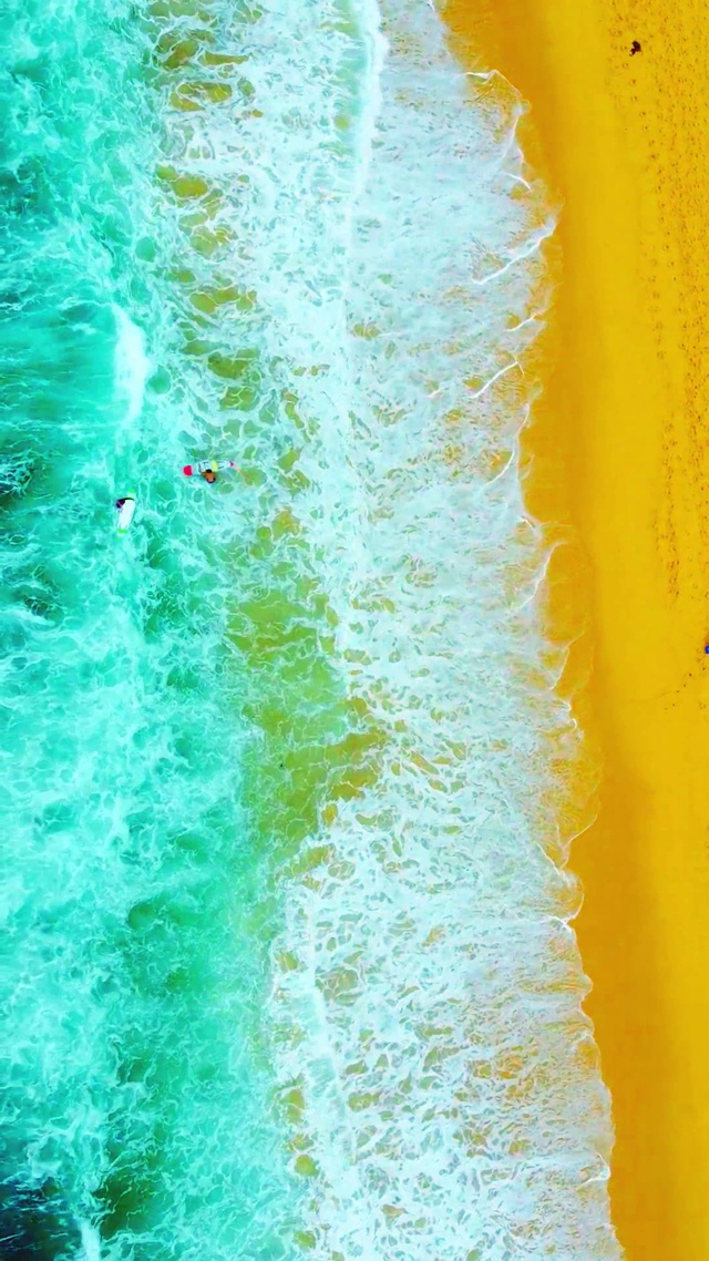 治愈沙滩海浪 4K