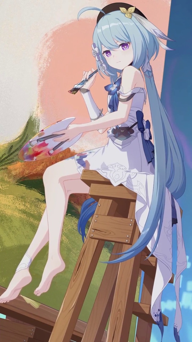 画油画女孩