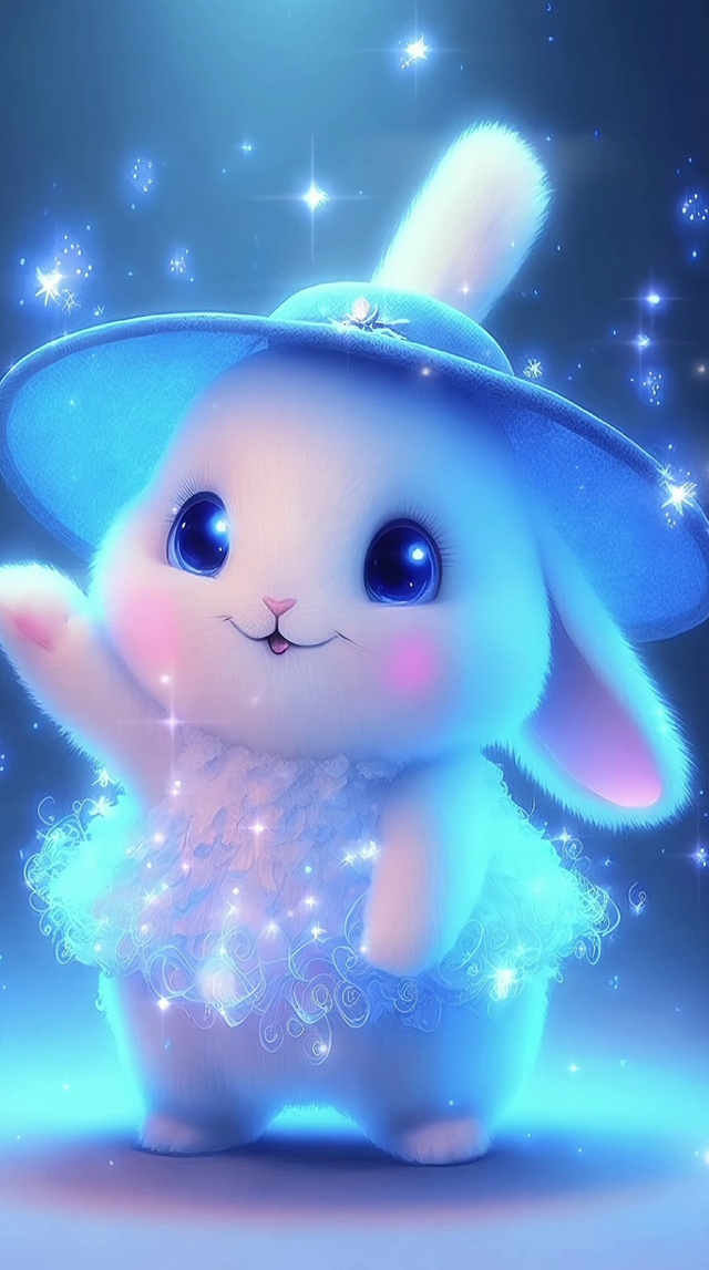 蓝色治愈系兔兔