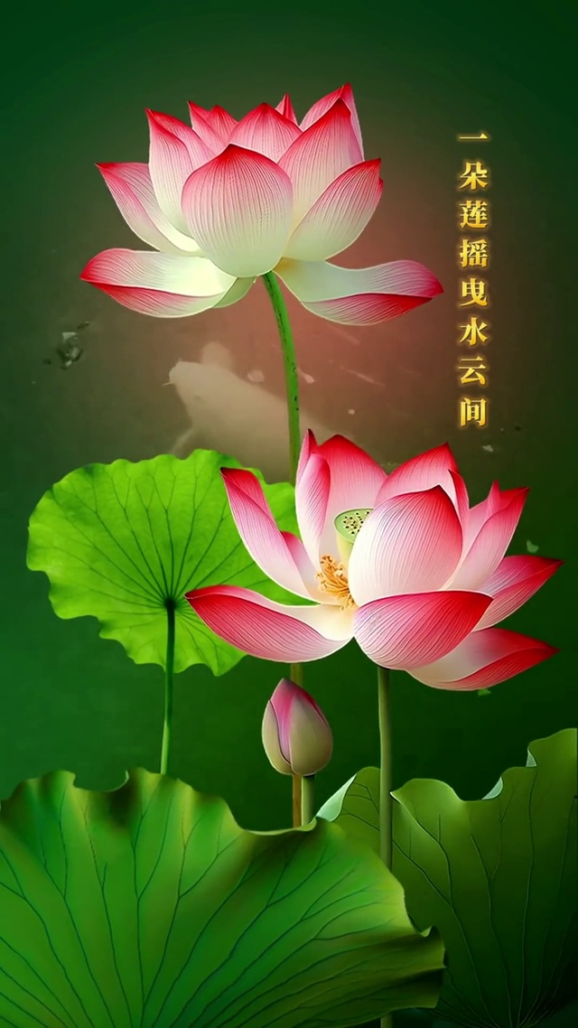 亭亭玉立粉红莲